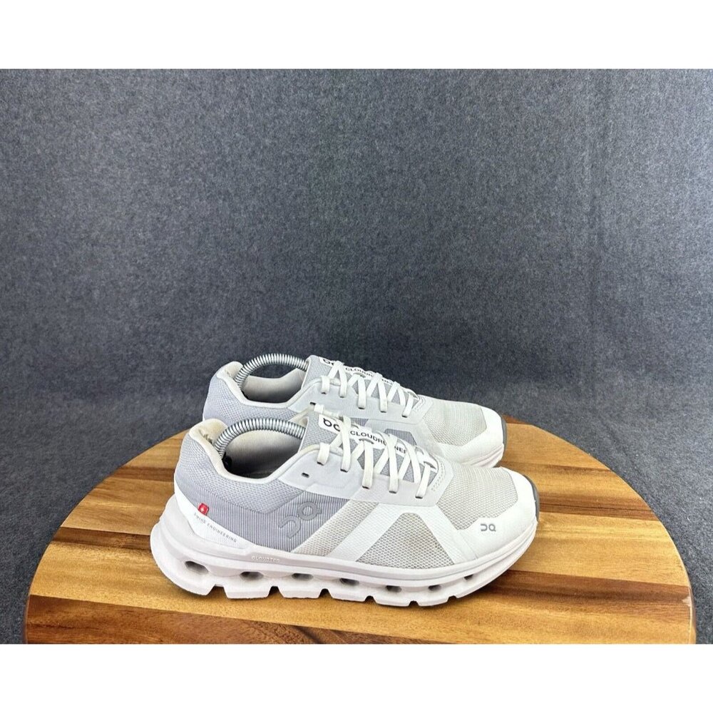 On Cloud Running Cloudrunner White Frost Womens Size 6 Walking Lace Up Shoes